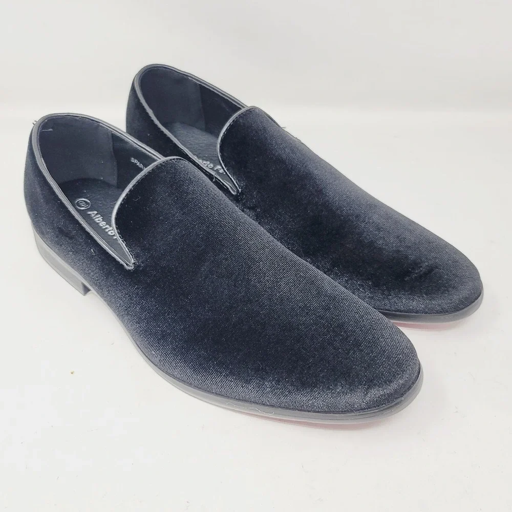 Alberto Fellini‎ Men's Loafers Sz 9 M Sparko 03 Dress Shoes Black Almond Toe